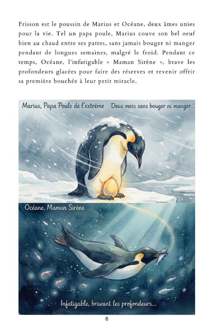 Frisson, le petit manchot qui n'aimait pas le froid — page intérieure 1