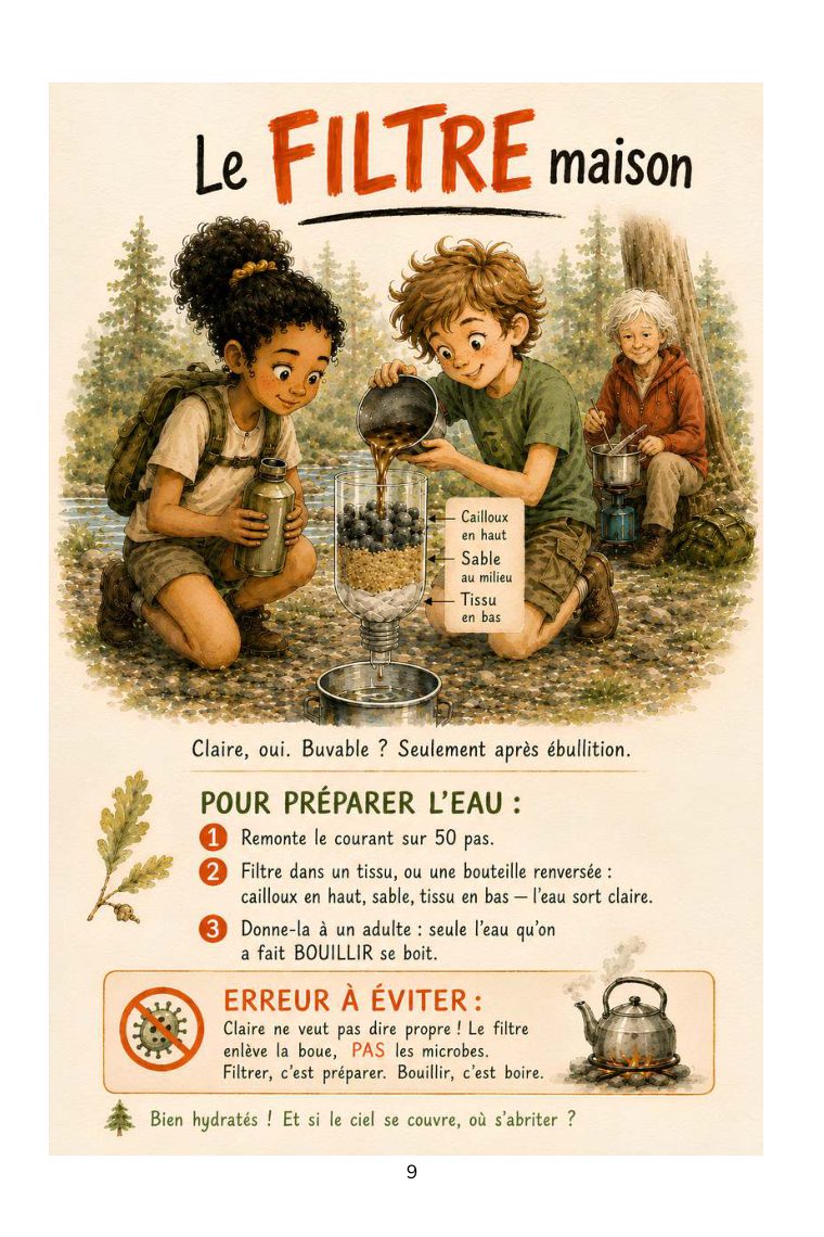 Le Guide de survie des enfants débrouillards — page intérieure 1
