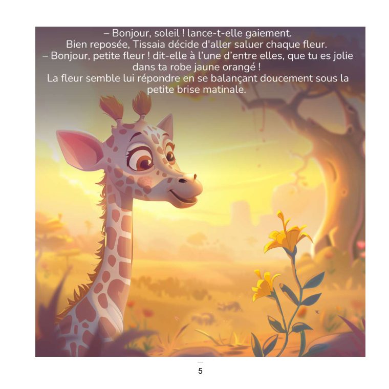 Pour toujours dans mon cœur, Petite girafe — page intérieure 1